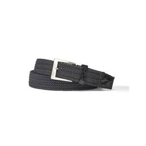 NEW W. KLEINBERG men's solid stretch belt in black